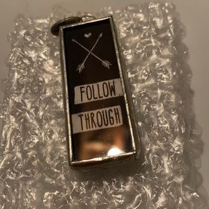 Jewel Kade/Thirty-one pendant Gold arrow/Follow Through opposite side. No chain.